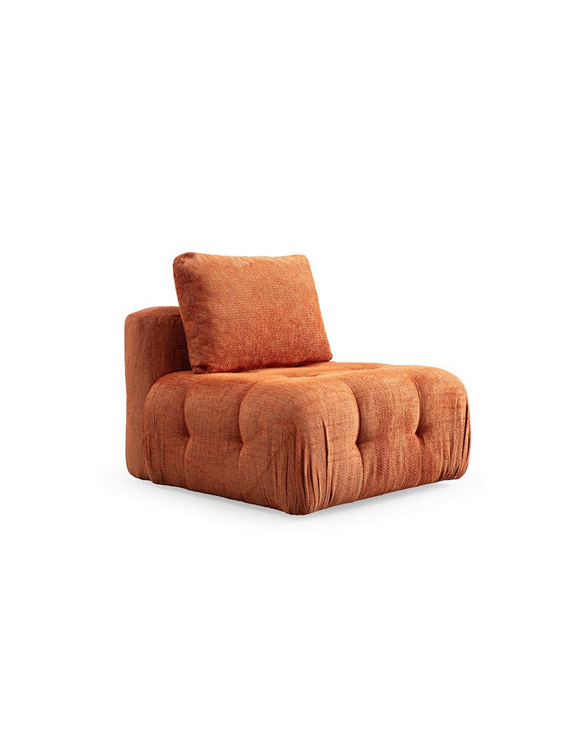 Sofá Modular Chaise Longue 3L Amaris Laranja