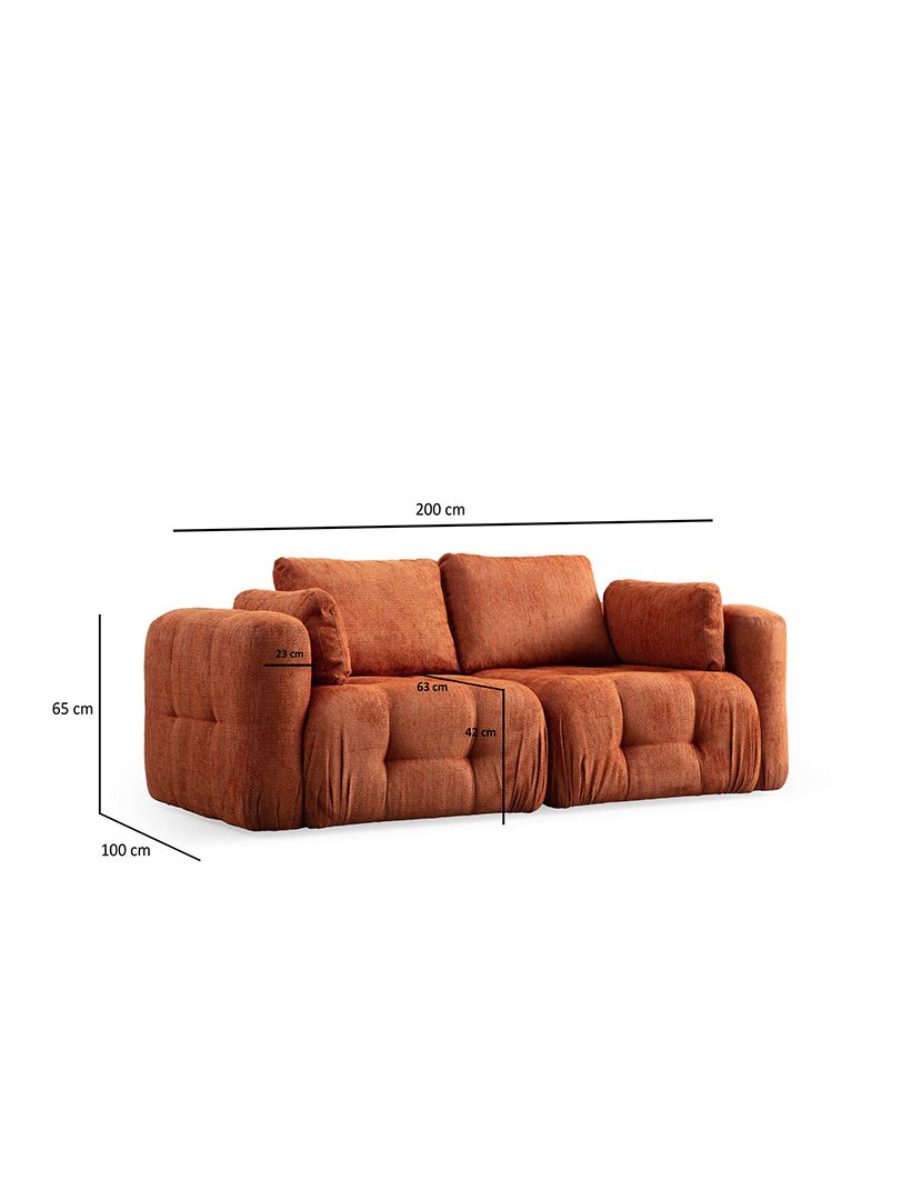 Sofá Modular 2L Amaris Laranja