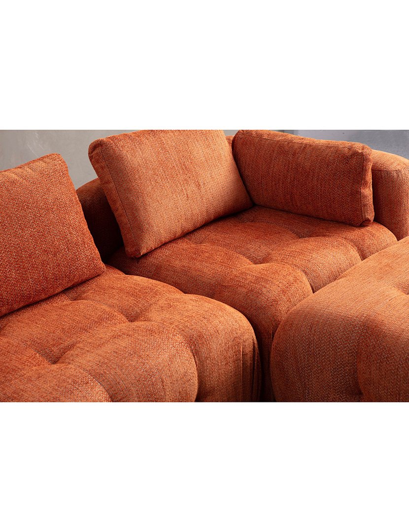 Sofá Modular Chaise Longue 2L Amaris Laranja