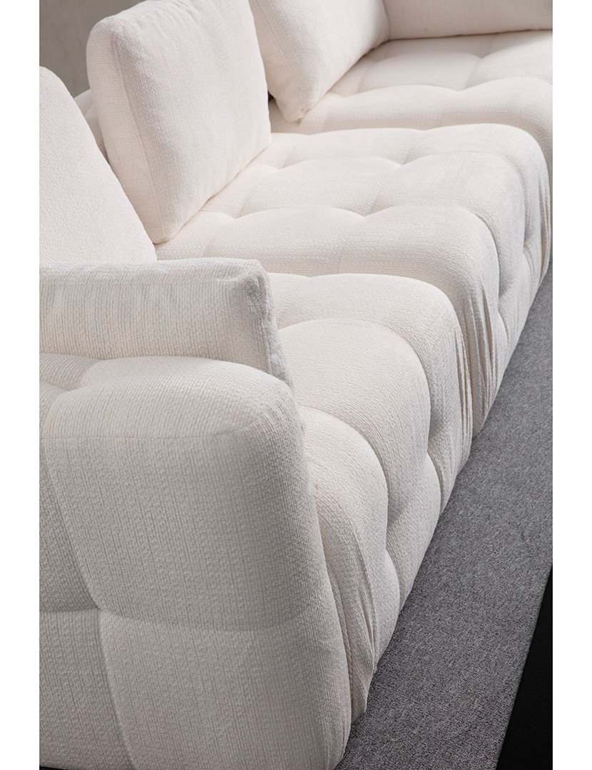 Sofá Modular Chaise Longue 3L Amaris Branco