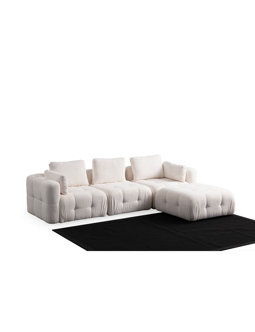 Sofá Modular Chaise Longue 3L Amaris Branco