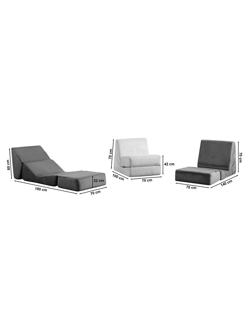 Poltrona Convertível Origami Coral