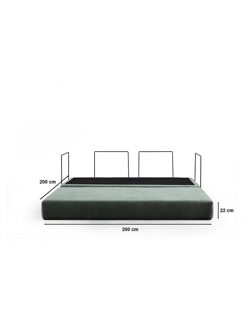 Sofá Cama 2L Via Con Verde