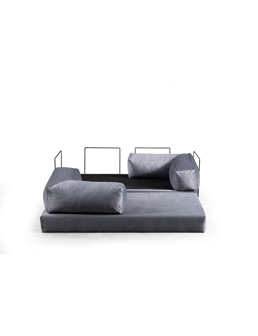 Sofá Cama 2L Via Con Cinzento