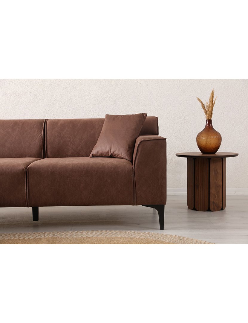 Sofá Chaise Longue Esquerdo New Petra Castanho