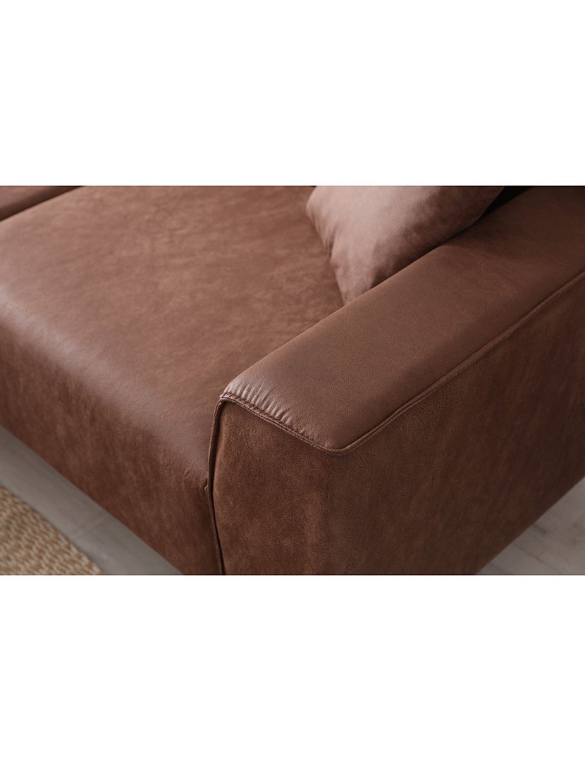 Sofá Chaise Longue Esquerdo New Petra Castanho