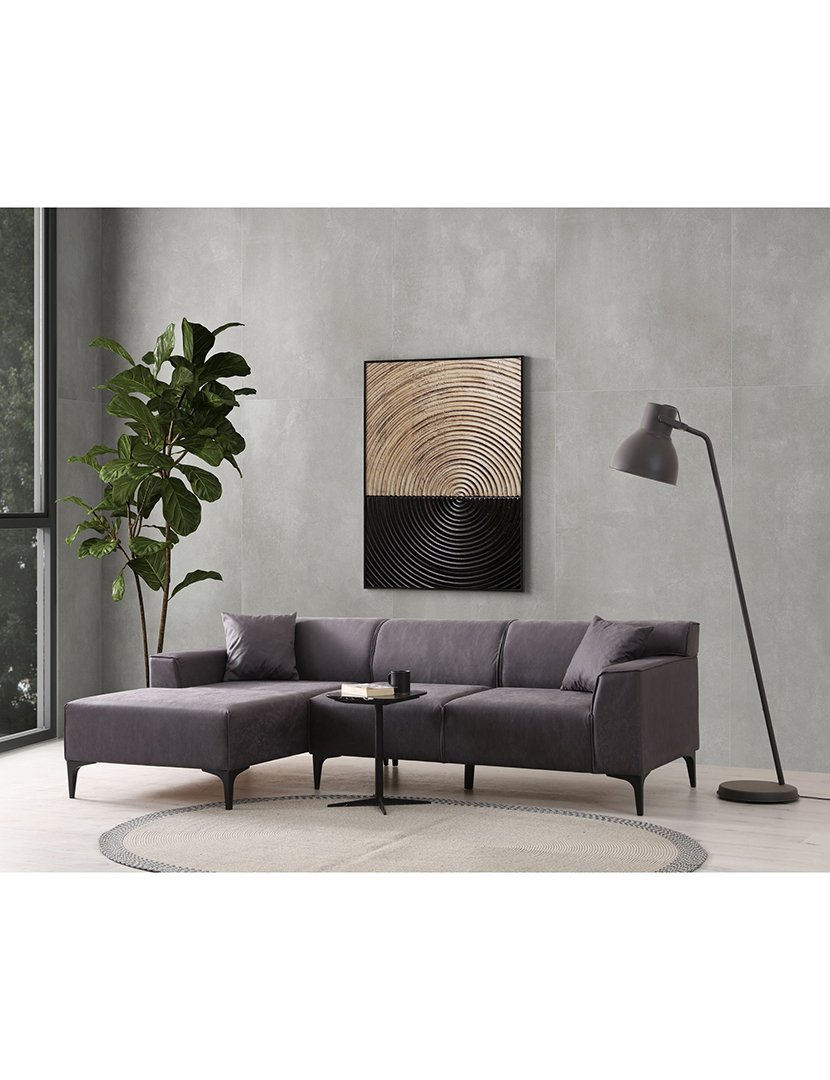 Sofá Chaise Longue Esquerdo New Petra Antracite