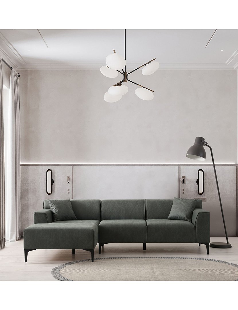 Sofá Chaise Longue Esquerdo New Petra Verde