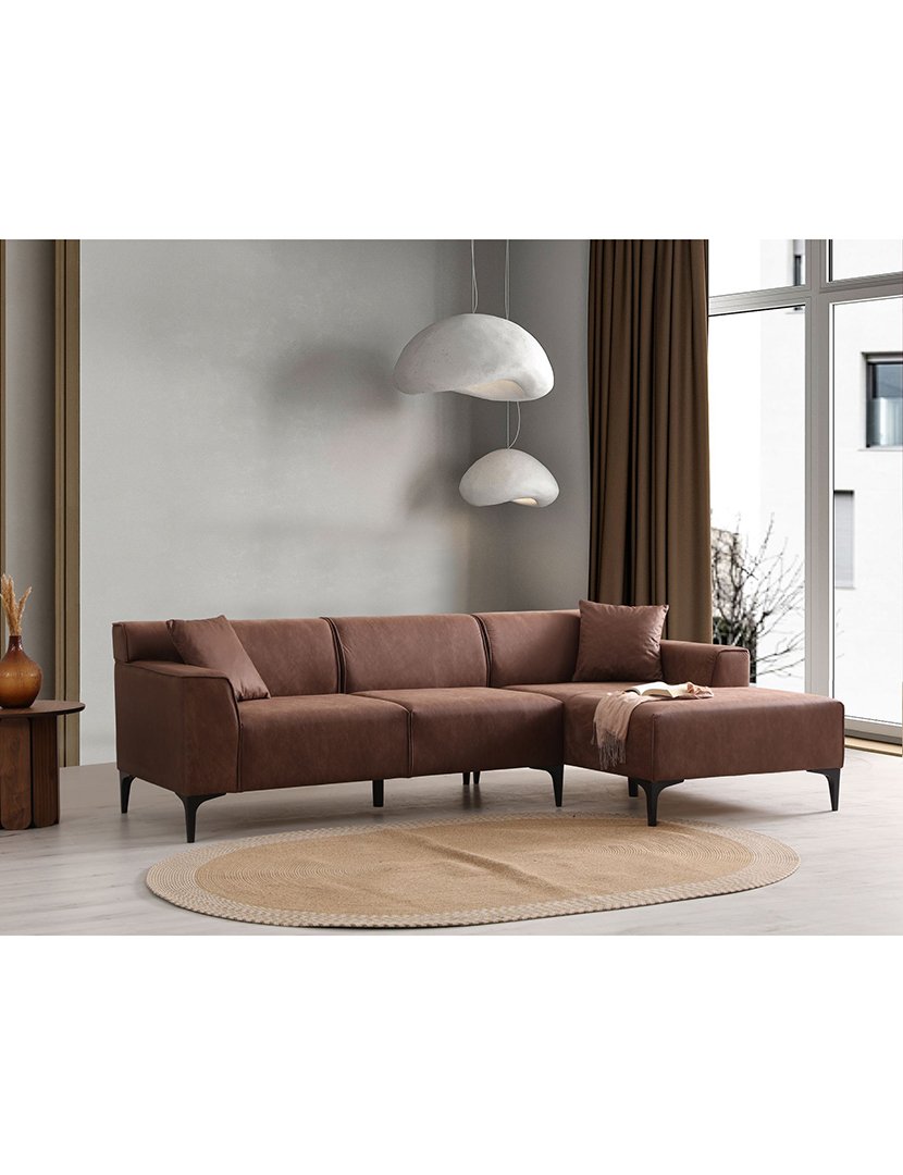 Sofá Chaise Longue Direito New Petra Castanho