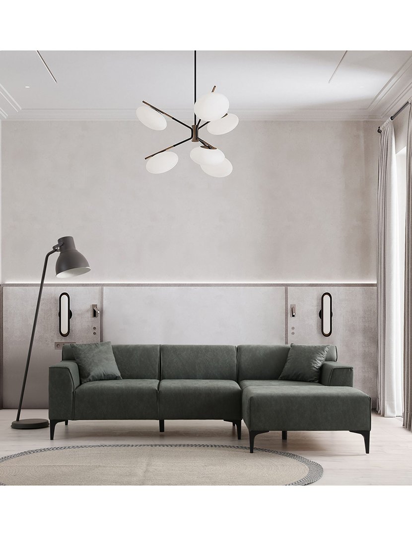 Sofá Chaise Longue Direito New Petra Verde