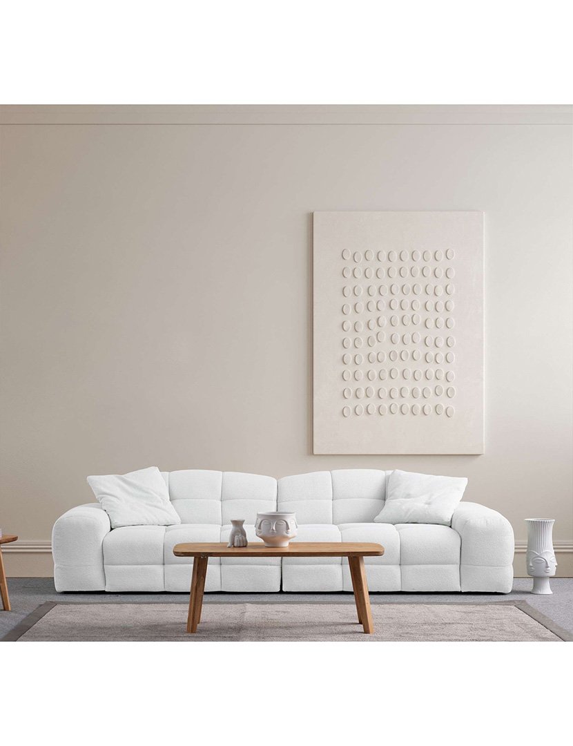Pescara White 3-Seater Modular Sofa