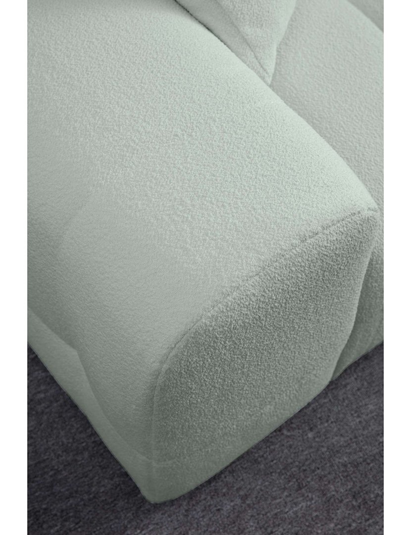 Light Green Pescara Modular Sofa with Chaise Longue