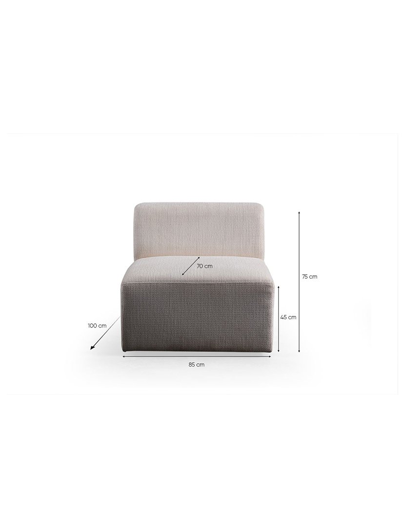 Melva White Corner Modular Sofa