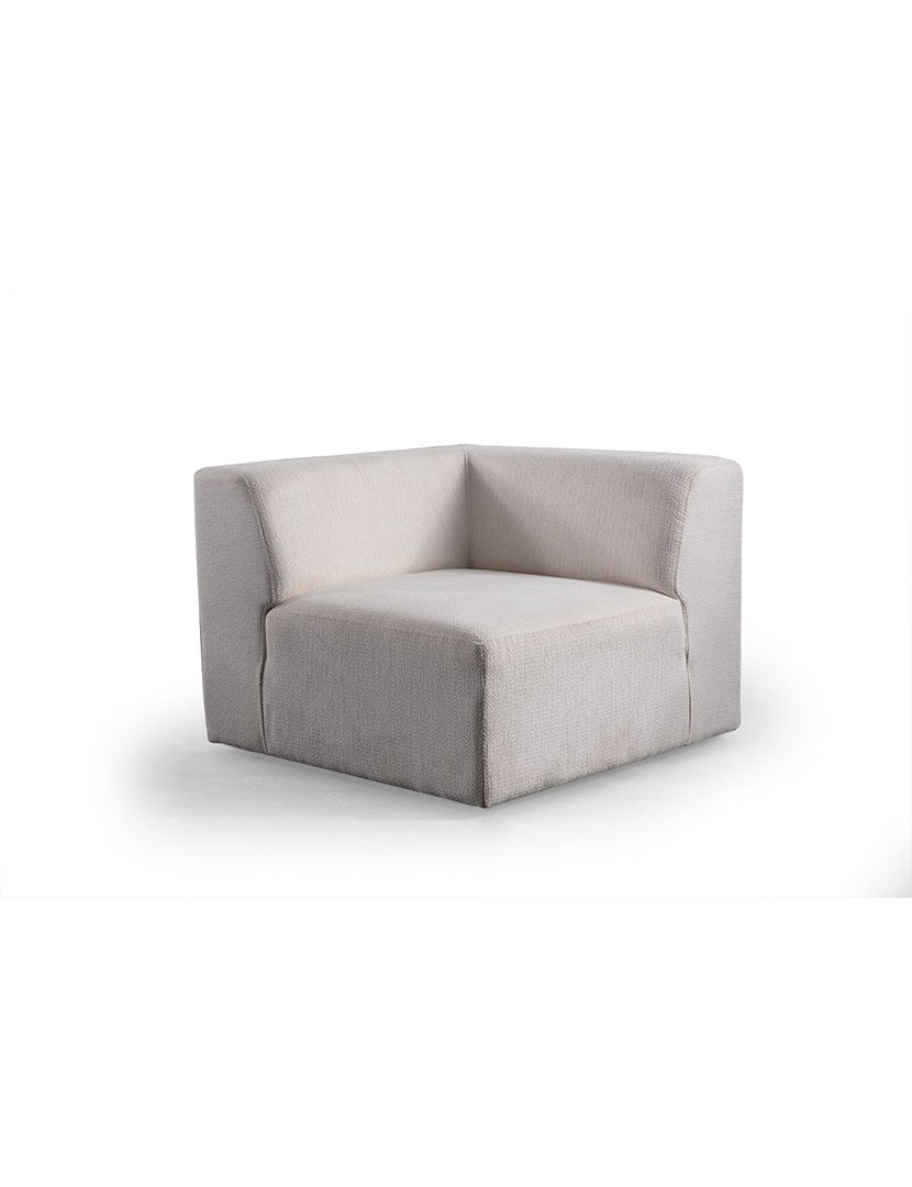 Melva White Corner Modular Sofa