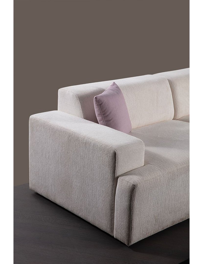 Melva White Corner Modular Sofa