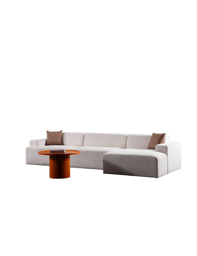 Melva White Modular Chaise Long Sofa