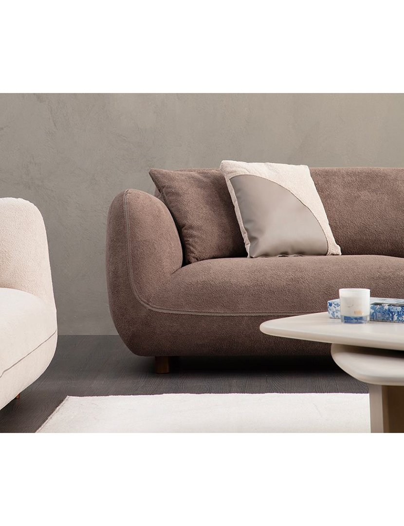 Sofá Modular Chaise Longue Direito Pavia Castanho