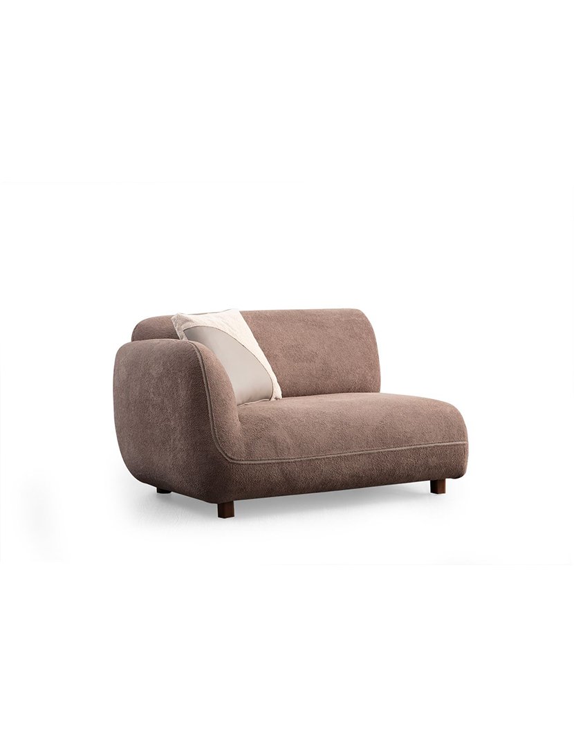 Sofá Modular Chaise Longue Direito Pavia Castanho