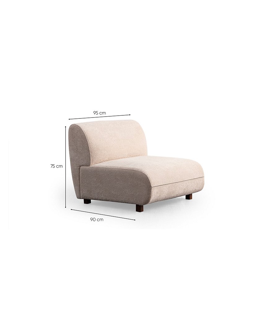 Sofá Modular Canto Pavia 5 Creme