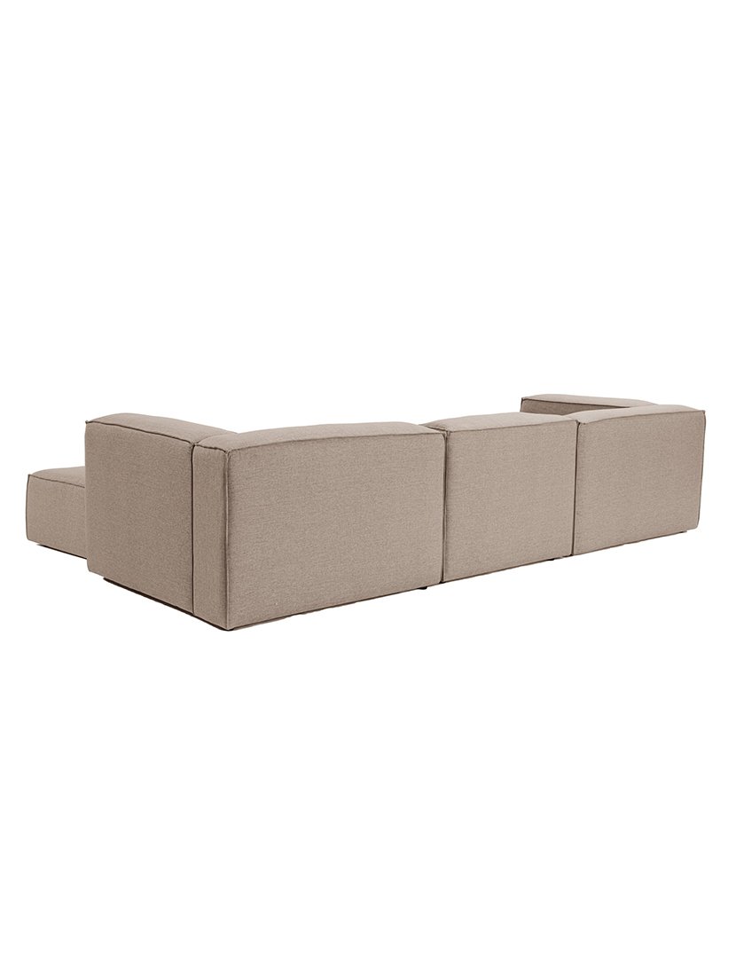 Sofá Modular Chaise Longue Fora Castanho
