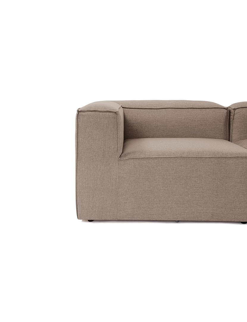 Sofá Modular Chaise Longue Fora Castanho