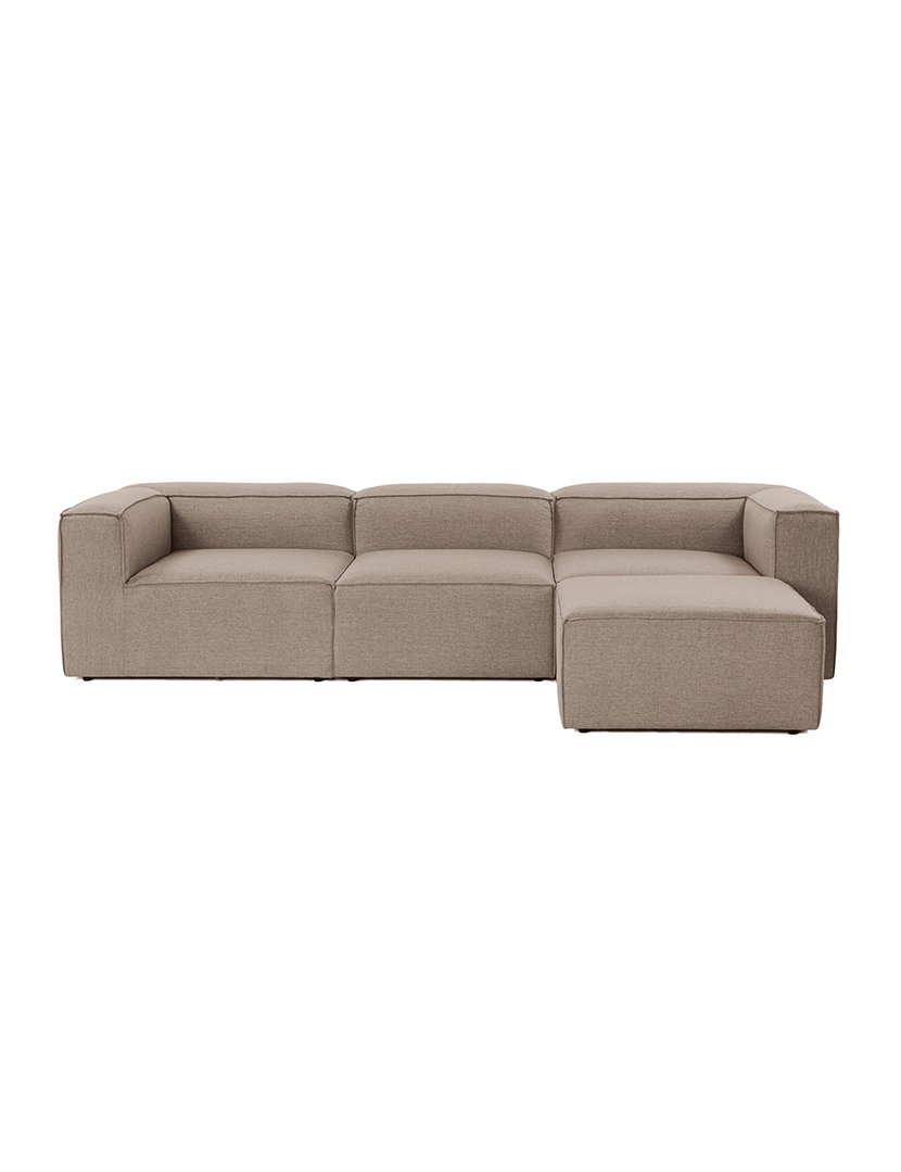 Sofá Modular Chaise Longue Fora Castanho