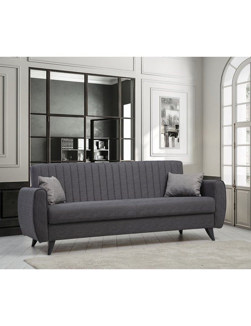 Sofá Cama 3L Alkon Cinzento Escuro
