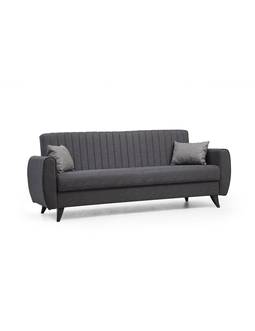 Sofá Cama 3L Alkon Cinzento Escuro