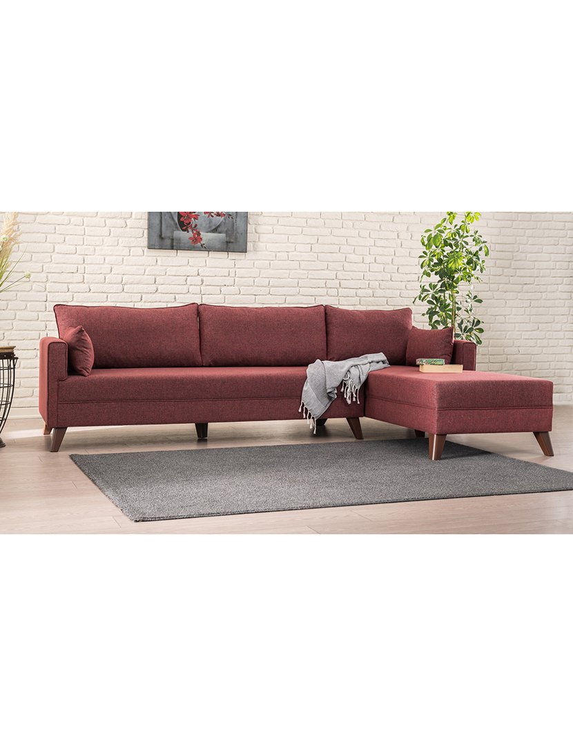 Sofá Chaise Longue Direito Bella Borgonha