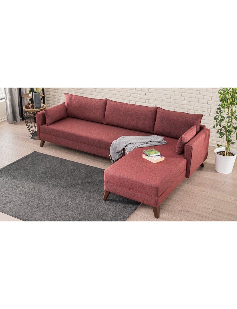 Sofá Chaise Longue Direito Bella Borgonha