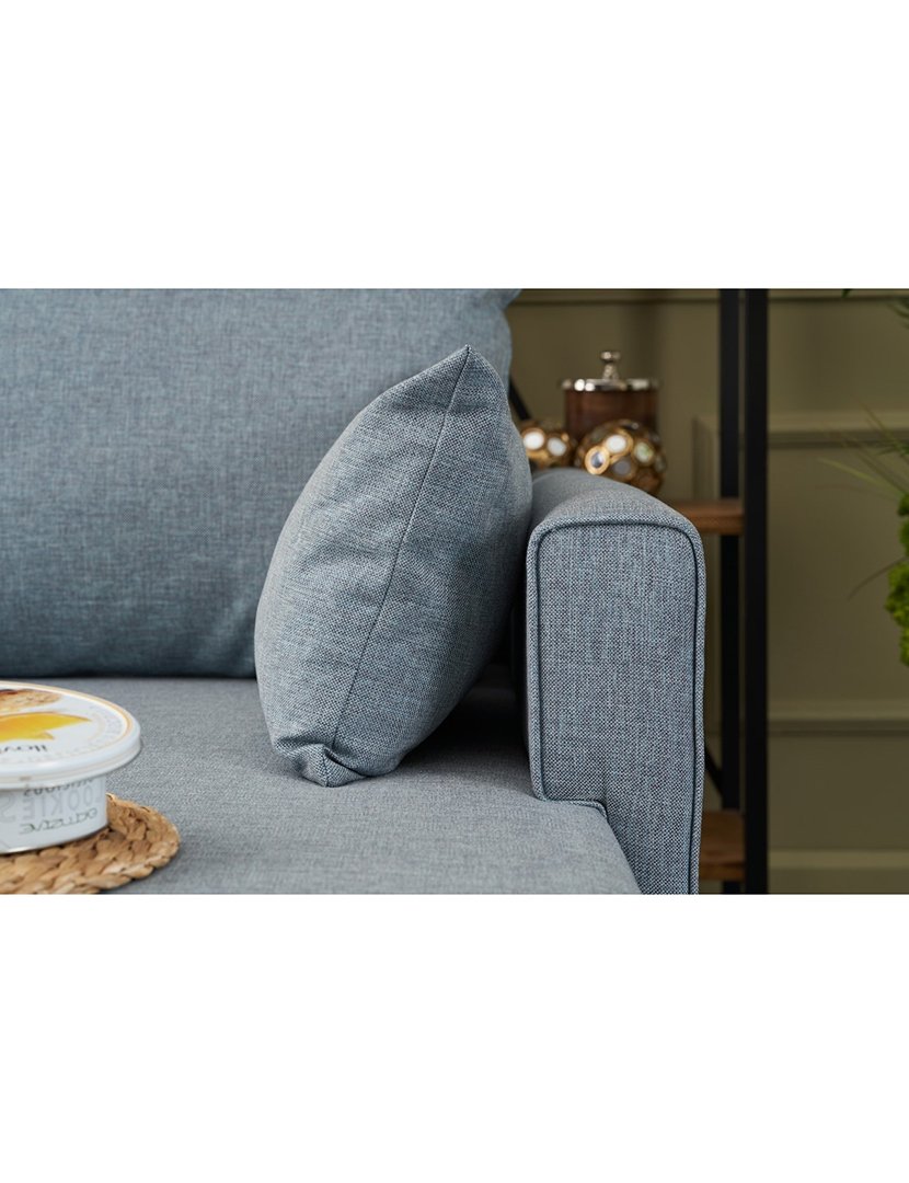 Sofá Chaise Longue Direito Bella Azul