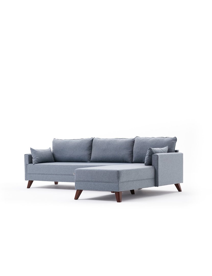 Sofá Chaise Longue Direito Bella Azul