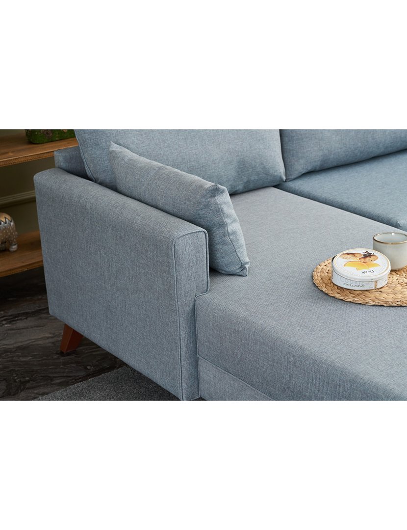 Sofá Chaise Longue Esquerdo Bella Azul