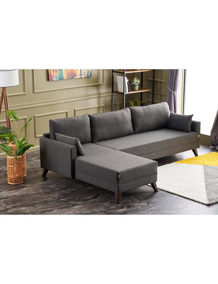 Sofá Chaise Longue Esquerdo Bella Antracite