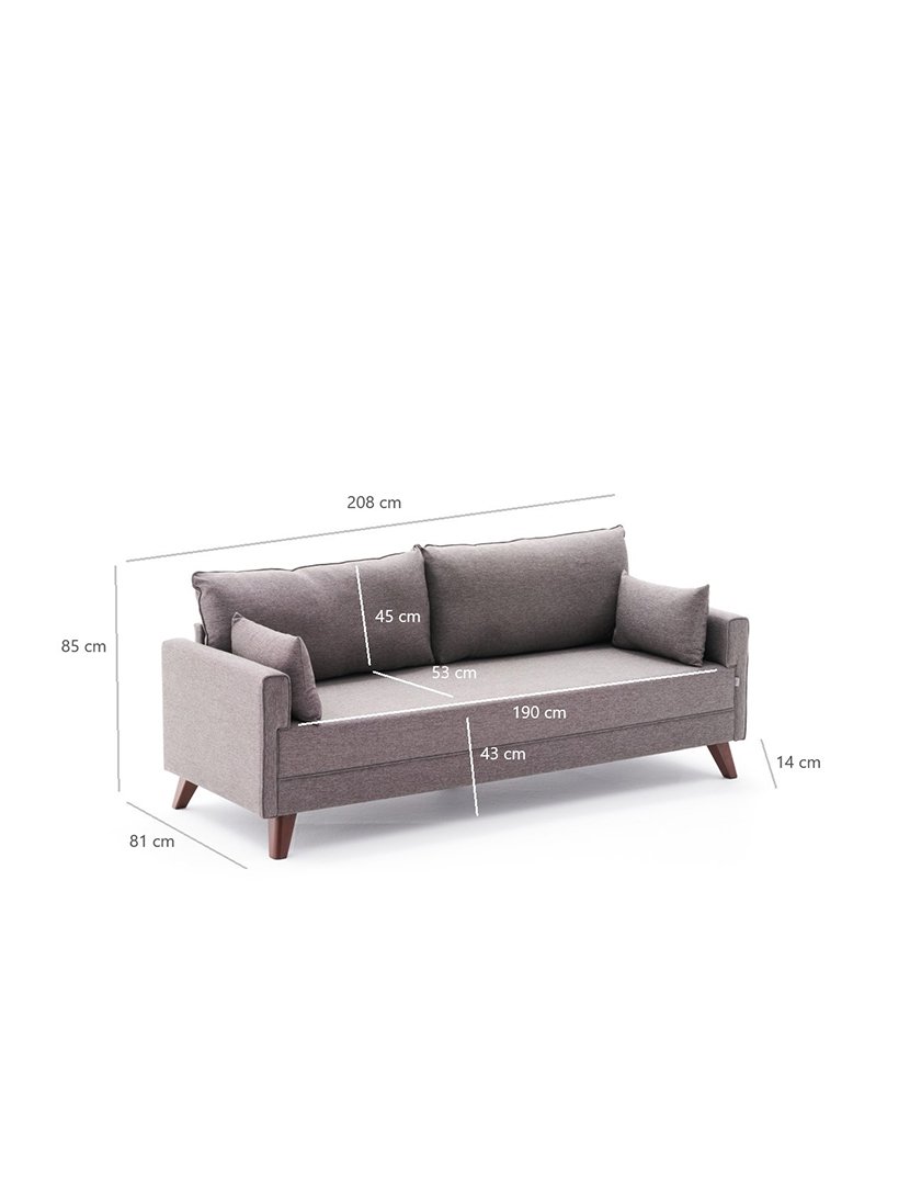 Sofá 3L Bella Castanho