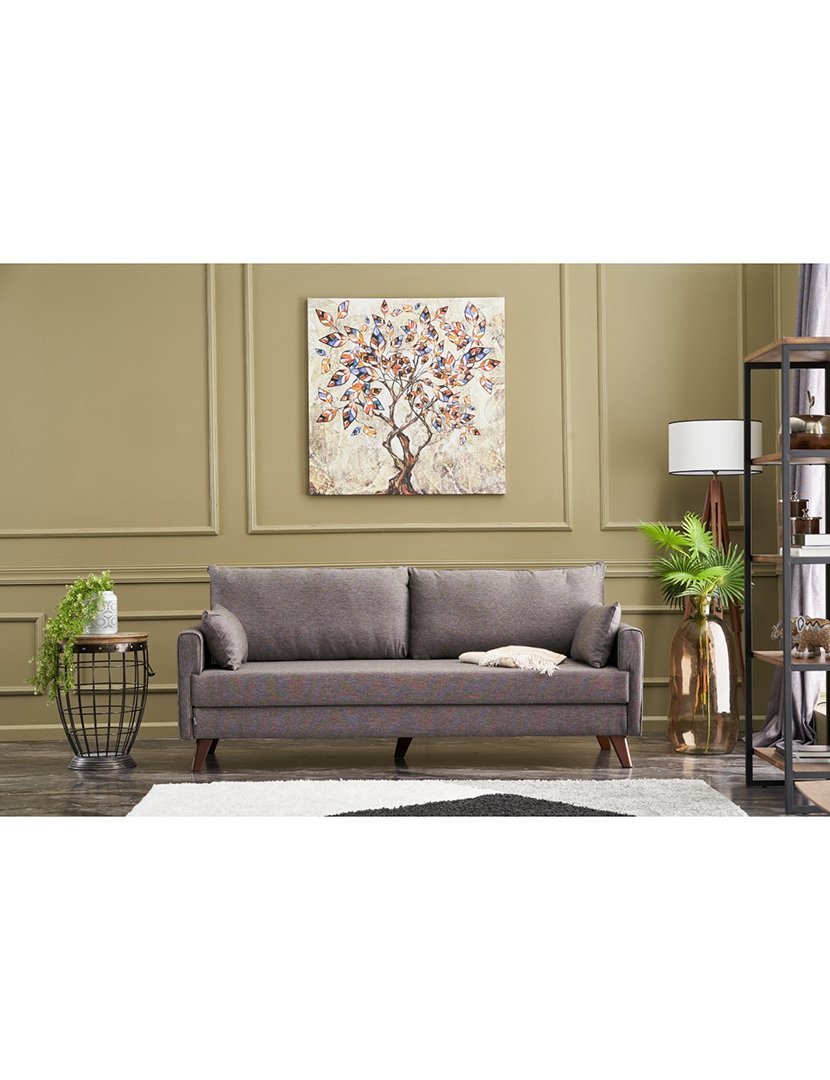 Sofá Cama 3L Bella Castanho