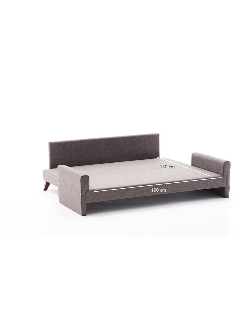 Sofá Cama 3L Bella Castanho