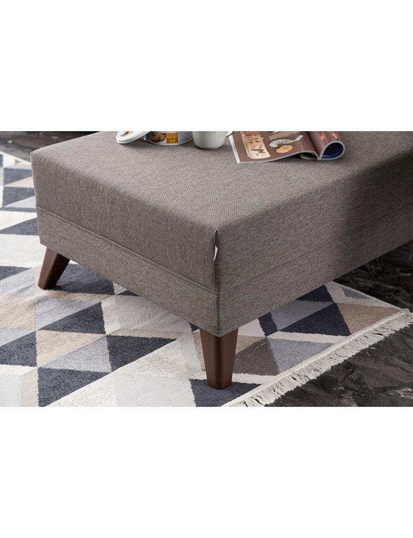 Sofá Chaise Longue Direito Bella Castanho