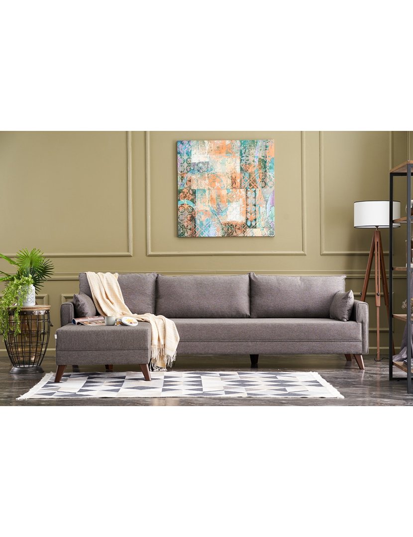 Sofá Chaise Longue Esquerdo Bella Castanho