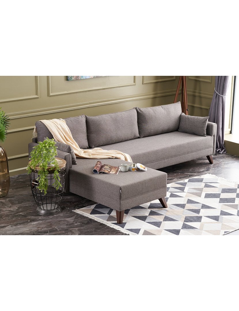 Sofá Chaise Longue Esquerdo Bella Castanho