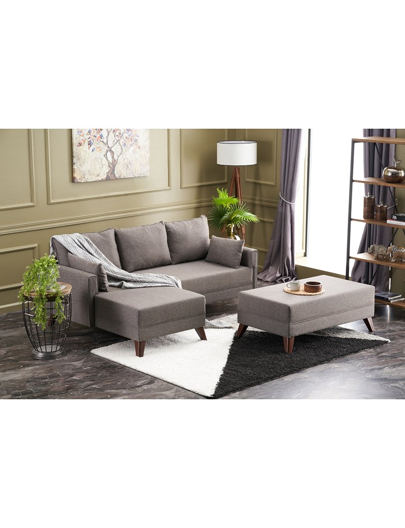 Sofá Cama Chaise Longue Esquerdo Bella Mini Castanho