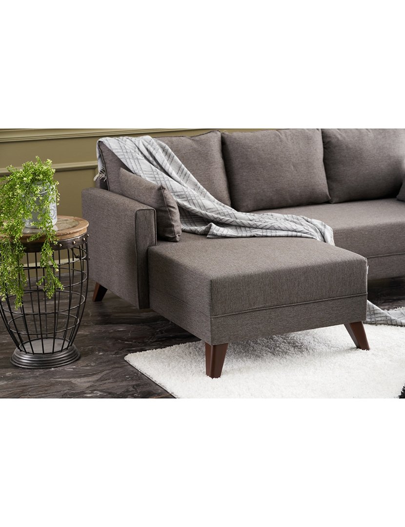Sofá Cama Chaise Longue Esquerdo Bella Mini Castanho