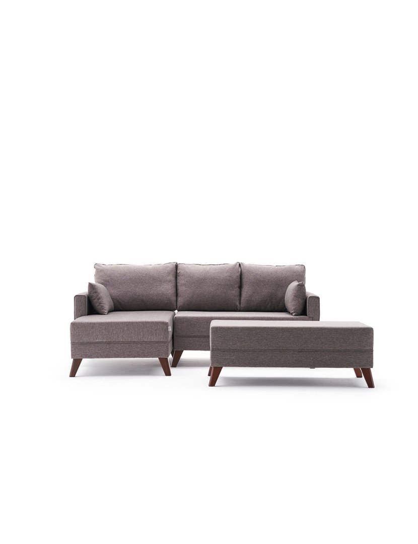 Sofá Cama Chaise Longue Esquerdo Bella Mini Castanho