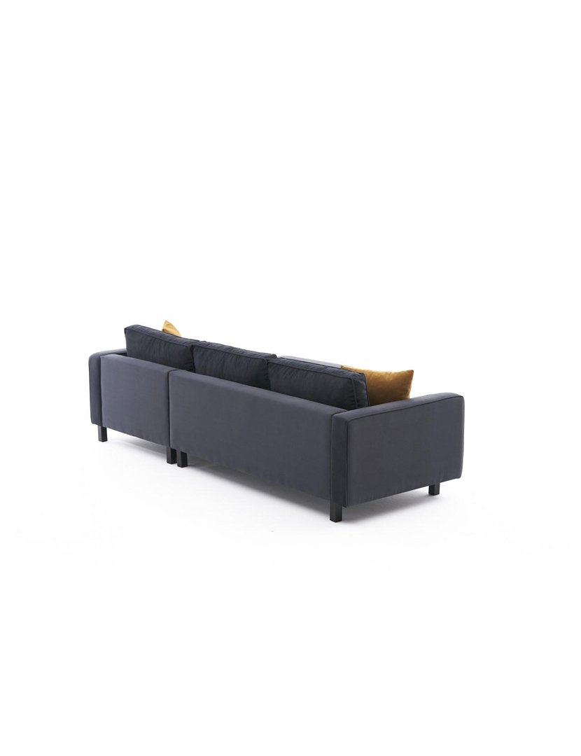 Sofá Chaise Longue Direito Kale Veludo Antracite