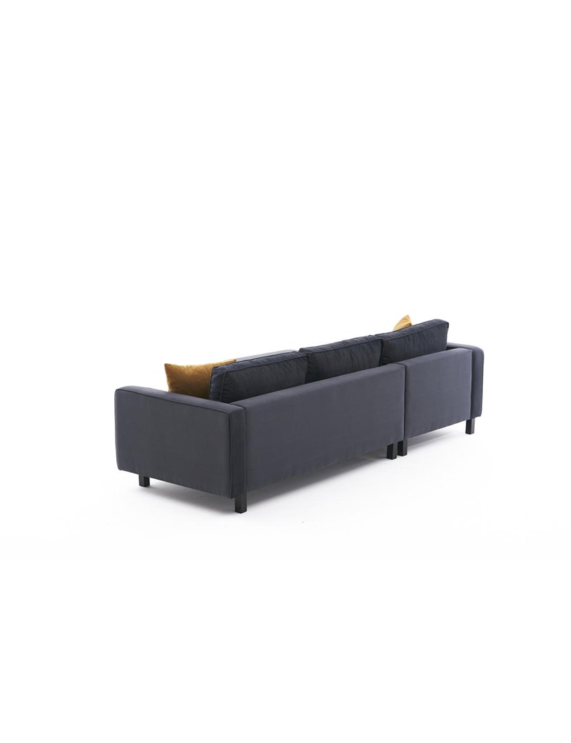 Sofá Chaise Longue Esquerdo Kale Veludo Antracite