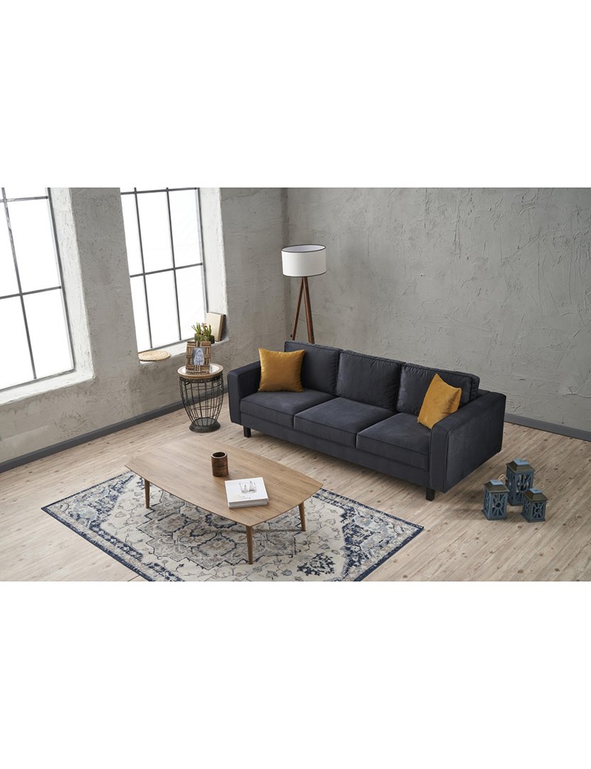 Sofá 3L Kale Veludo Antracite