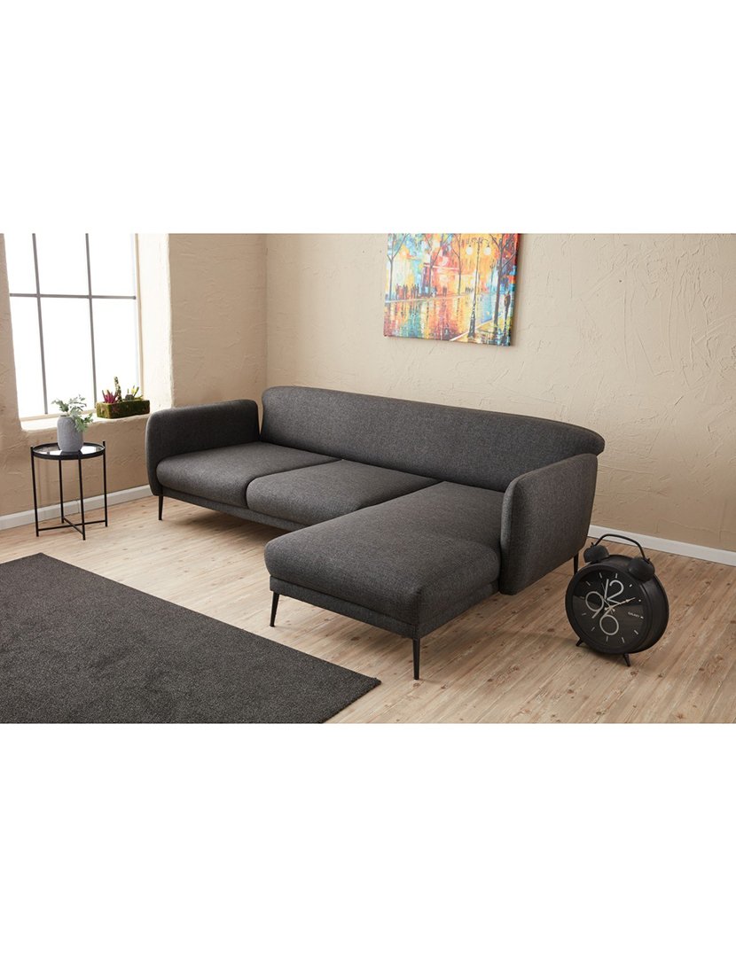 Sofá Cama Chaise Longue Direito Venus Antracite
