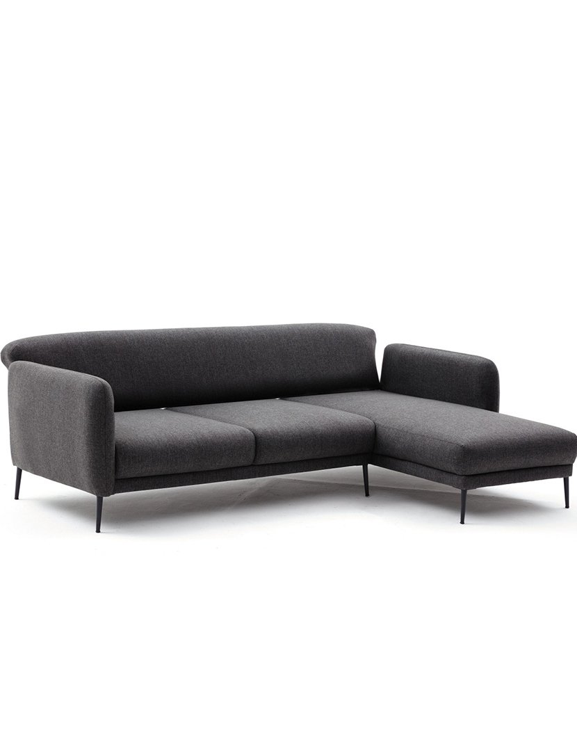 Sofá Cama Chaise Longue Direito Venus Antracite