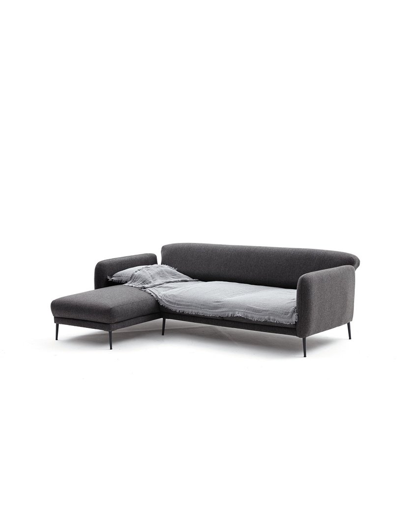 Sofá Cama Chaise Longue Esquerdo Venus Antracite
