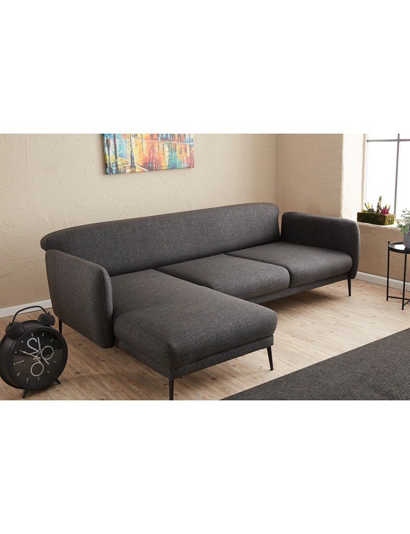 Sofá Cama Chaise Longue Esquerdo Venus Antracite